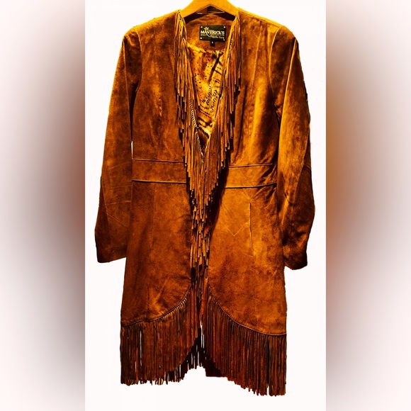 Scully Jackets & Blazers - Brown Suede Fringe Jacket